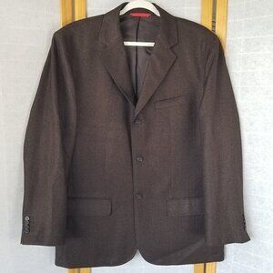 Kenneth Morton Sport Coat Blazer Jacket Size XL 46/48 Dark Brown Three Button